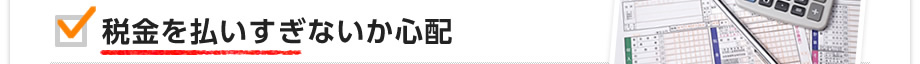 税金を払いすぎないか心配