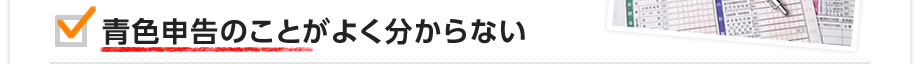 青色申告のことがよく分からない